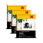 Kodak 200 GSM 4R (4x6) Glossy Photo Paper – Water Resistant, Pack of 3 x 100 sheets,Compatible with all Inkjet Printers