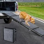 Longest 180cm Dog Car Ramps Large Dogs,Foldable Dog SUV & Truck Ramp with Non-Slip Rug Surface,Pet Ramp Stairs for Outdoor Steps,Dog Ramps for Medium & Large Dogs Get Into a Car, SUV & Truck