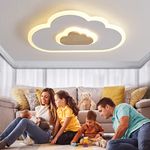 AOEH LED Ceiling Light Cloud Ceiling Lamp Dimmable Kindergarten Ceiling Lamp with Remote Control White 26W Wood Children's Ceiling Light for Kids Room Girls Boy Bedroom Nursery Ceiling Lighting,50cm