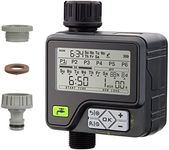 BN-LINK Digital Water Timer, Automatic Irrigation Timer with 6 Separate Irrigation Programs, IP65 Waterproof Garden Lawn Sprinkler Timer with Rain Sensor, Child Lock, Auto & Manual Mode