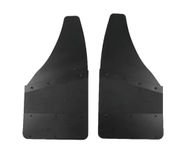 14" Rubber & Stainless Steel Kickback Mudflaps - Rear 2PCS