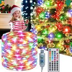 Joomer Christmas Fairy Lights, 33ft 100 LED Color Changing Christmas Twinkle String Lights with Remote, USB Powered RGB Multicolor Xmas Fairy Light, Indoor Fairy Lights for Christmas Tree Room Decor