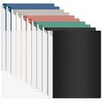 Dlicoda Report Covers with Swing Clip, 10 Pack Clear Front Presentation folders for A4/Letter Size, 8.9'' x 11.9'', 40 Sheet Capacity, No Punch Needed (Multicolor)