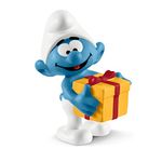 SCHLEICH 20816 Smurf with present Pre School Smurfs Toy Figurine for children aged 3+, Nylon/a