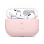 elago Silicone Case Compatible with Apple AirPods Pro 2nd Generation Case Cover (2022), Protective Case, Front LED Visible, Supports Wireless Charging [Lovely Pink]