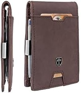 TRAVANDO Portafoglio Uomo con Clip per Contanti ZURICH - 11 Tasche per la Carte - Porta carte di credito - Protezione RFID - Regalo perfetto per gli Uomini - Confezione Regalo (Marrone)