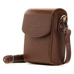 MegaGear MG767 Canon PowerShot G7 X Mark II, G7 X Leather Camera Case with Strap - Dark Brown