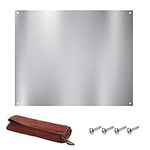 Eowpower 24'' x 30'' Stainless Steel 304 Wall Shield Backsplash, Kitchen Range Hood Wall Shield Metal Sheet with 4 Pre Drilled Holes, Self-Taping Screws, Cleaning Towel