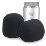 SUNMON Windscreen Pop Filter Large Foam Fits Blue Yeti, Yeti Pro and Other Large Size Condenser Microphones, 2 Packs