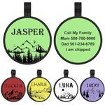 Dog Tags Engraved Pet Canada - YEHANTI Silent Silicone Dog Tag Personalized Dog Tags and Cat Tags, Lightweight and Waterproof Name Tags, Pet ID Tags for Puppy Kitten with Mountain Pattern Designs