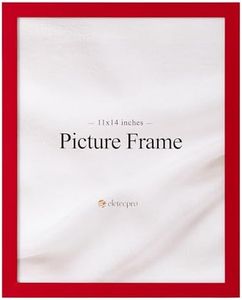 eletecpro 11x14 Picture Frame, Made of Sturdy Engineered Wood with Clear Acrylic, Colourful Frame Display 11x14, Red Photo Frame for Wall or Table Top Display, 1 Pack