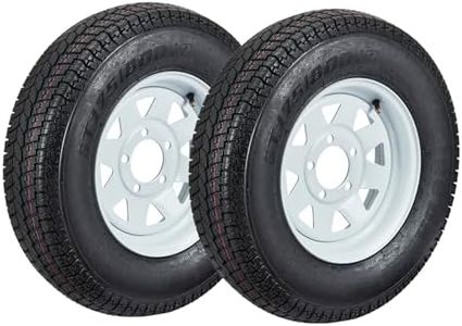 2PCS ST175/80D13 Tire, ST175 80D13 With 5 Lug On 4.5", ST175/80D13 Tire and Rim 5 Lug