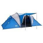 Trail Hartland 4 Man 2 Room Tent With Living Area and Awning, 3000mm Waterproof Rating, Tunnel Tent with Dark Zone Bedroom Technology, Family Camping, Bag Included (420cm x 210cm x 140/115cm)