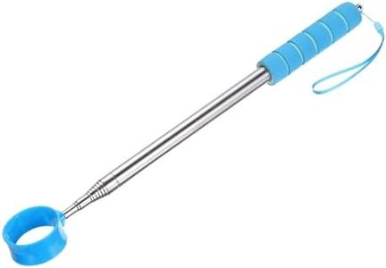 PATIKIL Récupérateur de Balles de Golf Télescopique, 9 Ft Pince à Tête en Acier Inoxydable avec Cordon pour Outil de Ramassage de Balles de Golf Aquatiques, Accessoires de Golf, Bleu