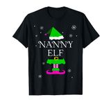 Nanny Elf T-shirt - Family Christmas T Shirt Pajamas Elves