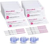 MomMed Ovulation Test Strips, 105 LH Ovulation Predictor Kit with Free 105 Collection Cups, Accurately Track Ovulation Test, High Sensitivity Result for Women Home Testing (105 Piece Set)