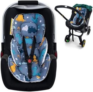 2 in 1 Infant Insert for Carseat, Newborn Car Seat Insert with 3D Mink Dot, Soft Baby Car Seat Head Support for Boys Girls, Breathable Car Seat Cushion for Baby, Stroller Cushion for Swing, Bouncer