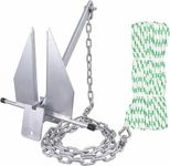 MARINE SYSTEM Portable Galvanized Fluke Style Anchor Kit 8 LB 10 LB (10 lb)