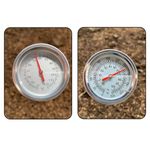 CALANDIS™ Compost Soil Thermometer 500mm Stem 0-220 °F for Garden Soil Composting Lawn | Moisture & pH Meters | Plant Care, Soil & Accessories | Gardening Supplies | I2