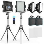 Switti LED Video Light Panel Lighting Kit, Dimmable Bi-Color Photography Lights with Softbox, LED Light Kit for Video Making, Portrait Shooting|45W/600pcs LEDs/3000K-8000K/CRI96+