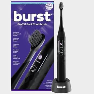 Burst Pro 2.0 Sonic Toothbrush for Adults (Black) | Electric Toothbrush
