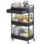Calmootey 3-Tier Rolling Utility Ca