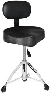 PFUGMU Drum Throne with Backrest,Portable Removable Drum Chair Seat,Heavy Duty Hydraulic Motorcycle Style Drum Throne Drum Stool for Drummer Adults