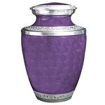 Extra Large Purple Companion Human Funeral Cremation Urn, Double Urn for Two Adults