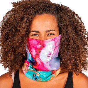 S A Company Single UV Face Shield | UV 30+ Multipurpose Neck Gaiter Balaclava for Adults | Watercolor