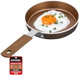 Bakken- Swiss 2-Piece Mini Nonstick Egg Pan & Omelet Pan – Egg Pan [5.5''] with Copper/Golden Non-Stick, Skillet, Eco-Friendly –for Eggs Pancakes, for All Stoves - Non Toxic