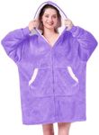 JOYWOO Purple Wearable Blanket Hood