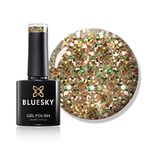 Bluesky Gel Nail Polish, Belle Of The Bauble, Gold Glitter, Long Lasting, Chip Resistant, 10 ml (Requires Drying Under UV LED Lamp)