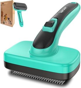 Self cleaning Slicker Brush, shedding and grooming tool for pets, remove loose hair, Fur, Undercoat, Mats, Tangled Hair, knots for large medium small sensitive long or short hair dogs, cats, rabbit