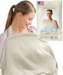 Kiddycare Nursing Cover, Muslin Cotton Privacy Nursing Covers, Gentle on Baby's Skin, Discreet Breastfeeding Covers for Nursing Moms, Breathable Nursing Cover Up for Breastfeeding Essentials (Cream)