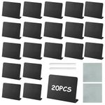 20 PCS Mini Display Chalk Board, Signs Small Blackboard, Mini Chalkboard Sign with Chalk and Wiping Cloth, Price Tags for Display Food, Display Board for Memo Message Board, Notice Boards, Menu Board