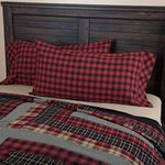 VHC Brands Cumberland Bedding Accessory, King Pillowcase Set 21x40, Red 2