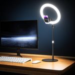 UBeesize 12" Desk Ring Light with S