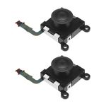 Micro Traders 2Pcs 3D Button Analog Joystick Stick Replacement Compatible with Sony PS Vita 2000 Series 3D Analogue Joystick Control Button Plastic Black