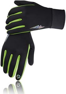 SIMARI Kids Winter Gloves with Touchscreen, Warm Thermal, Water-Resistant, Windproof for Boys Girls Toddler, Gloves for Cold Weather Running Cycling Snow Skiing Hiking Football Rugby Camping, Green