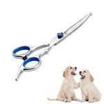 Dog Grooming Scissors,Grooming Products for Dogs,Pets Beauty Tool UK Accessories for Cleaning Puppy or Cat or Horse Face Professional Trimming Supplies,Metal Curved Hair Rounded Top Thinning Shears