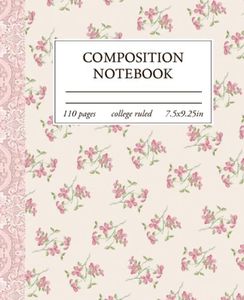 Composition Notebook College Ruled: Light Pink Floral Coquette Aesthetic Journal For Women