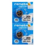 Renata 309 SR754SW Batteries - 1.55V Silver Oxide 309 Watch Battery (2 Count)