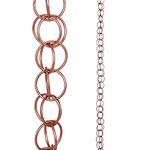 TZSSP Ring Rain Chains Decorative Rain Chain Bell,Rain Chains for Gutters, 8-1/2 Length, Metal Double Loop