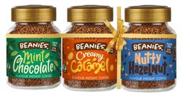 Beanies|Instant Flavoured Coffee |Mint Chocolate 50g, Creamy Caramel 50g, Nutty Hazelnut 50g|Low Calorie, Sugar Free|Pack of 3