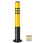 Bollard Post, Safety Bollard, Parking Barrier Bollard Post with Reflective Tape ,Construction Safety Bollard 1pk