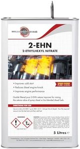 Powerenhancer Premium Double Filtered Pure 2-EHN 99, 2-Ethyl-Hexyl Nitrate Cetane Booster. Diesel Additive to Improve Cold Start, Reduce Engine Knock, Improve Performance & Fuel Economy. 5L