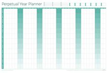 Perpetual Year Wall Planner With Repositionable Date Strips - Large 90cmx61cm - Laminated Reusable Wall Planner Calendar Ideal For Office, School, University, Home (Perpetual Year Planner)