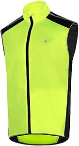 CGLRybO Men's Cycling Bike Vest High Reflective Running Vest Windproof Lightweight Sleeveless Outdoor Sports Jacket