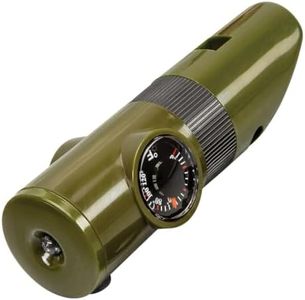7-in-1 Emergency Whistle with Lanyard, High-pitched Survival Tool for Camping and Hiking, Waterproof ABS Multi-Tool with