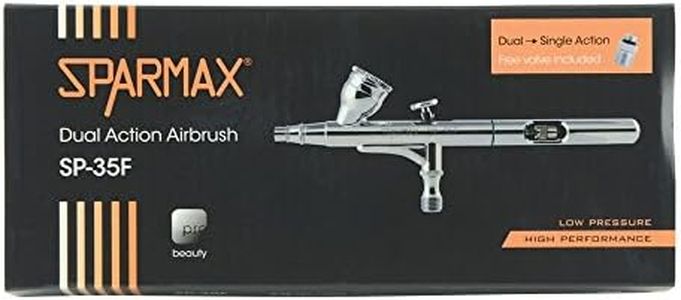 SPARMAX SP35F Dual Action Gravity Airbrush - Silver, 0.35mm